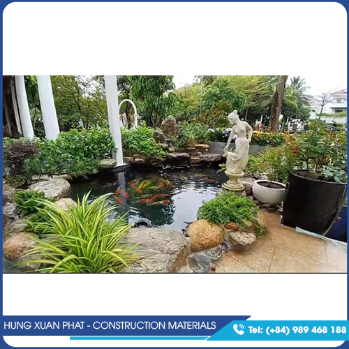 Koi pond construction